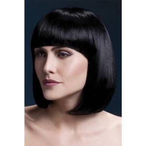 Fever Smiffys Elise Wig Sleek Bob With Fringe-black 13