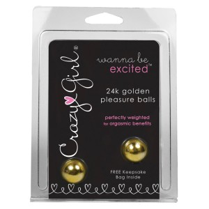 Crazy Girl Wanna Be Excited 24k Golden  Pleasure Balls