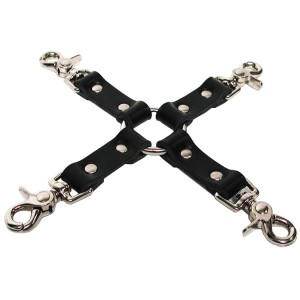 Kinklab Bondage Basics Leather Hog Tie-black