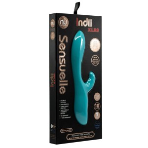 Sensuelle Indii Xlr8 Flexible Dual Stimulator-electric Blue