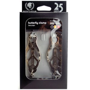 Spartacus Butterfly Clamp With Link Chain-silver