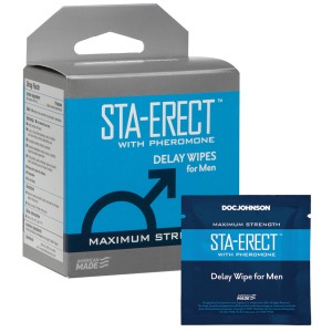 Sta-erect With Pheromone Delay Wipes For Men 10 Pack