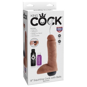 King Cock Squirting Cock With Balls-tan 8    [regular Price 30.00]