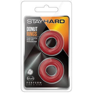 Stay Hard Donut Rings-red