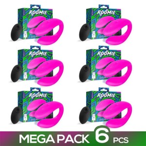 Pack Of 6 Roomie Couple Vibrator Liquid Silicone Unibody Remote Control Usb