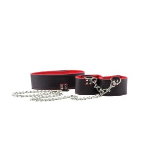 Shots Ouch! Reversible Collar And Wrist Cuffs Red
