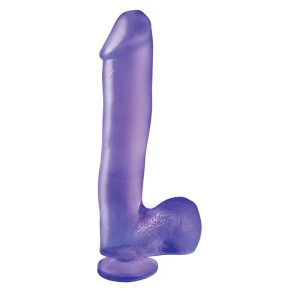 Basix Rubber Works  25,4 Cm Dong And Testicles With Suction Cup Colour Purple