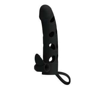 Cock Sleeve With Bullet Black