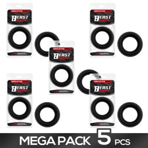 Pack Of 5 Penis Ring Turbine Liquid Silicone 35 Mm