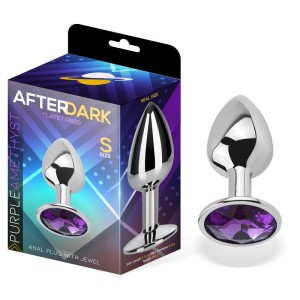 Purple Amethyst Butt Plug With Jewel Size S Aluminium