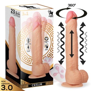 Cesur 3.0 Realistic Dildo Vibrating, Wavy, 360