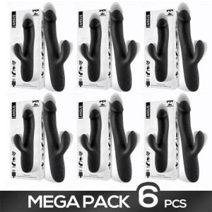 Pack Of 6 Angus Vibrator With Thrusting Movement 2 Motors Silicone Usb