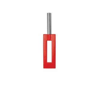 Shots Ouch! Whips And Paddles Leather Gap Paddle Red