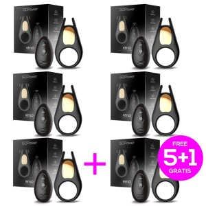 Pack 5+1 Keylo Cockring With Remote Control Led Lights