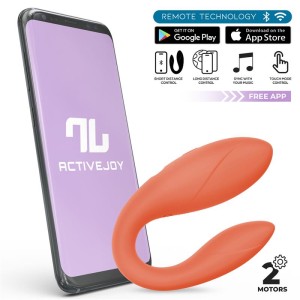 Couple Toy With App Flexible Silicone Salmon