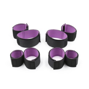 Set Of Restraints With Handcuffs And Anklecuffs Adjustable