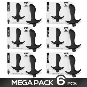 Pack Of 6 Lever Butt Plug With Vibration