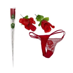Rose With Red Thong
