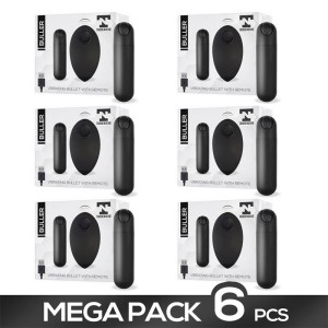 Pack Of 6 Buller Vibrating Bullet With Remote Control Usb