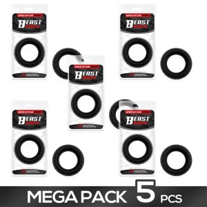 Pack Of 5 Penis Ring Turbine Liquid Silicone 30 Mm