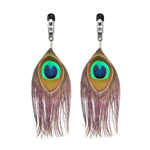 Nipple Clamps With Peacock Feather