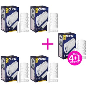 Pack 4+1 Guner Male Masturbator 100% Flexible With Vibrating Bullet