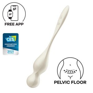 Love Birds 1 Kegel Balls With App White
