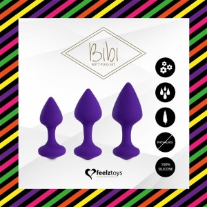 Bibi Set Of 3 Butt Pulg Purple