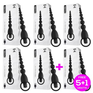 Pack 5+1 Marbe Anal Chain With Vibration Usb Silicone