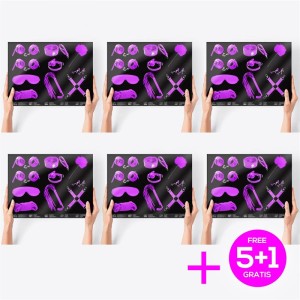 Pack 5+1 Bondage Set 10 Pieces Purple