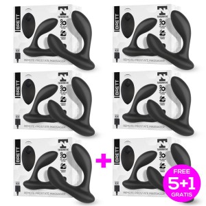 Pack 5+1 Brett Remote Control Prostate Massager Usb Silicone