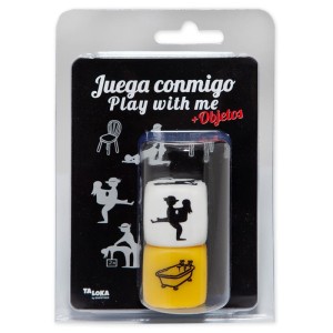 Set Of White Postures Dice And A Places Dice.