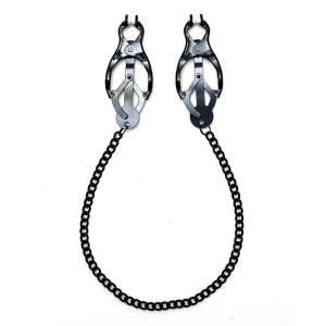Adjustable Nipple Clamps Butterfly Style With Black Chain