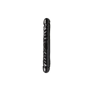 Double Dildo Jr. Veined Double Header 12 Black