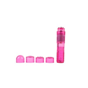 Mini Massager With 3 Heads Pink