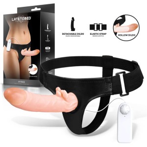 Hybee Multi-speed Strap-on With Hollow Dildo And Remote Control
