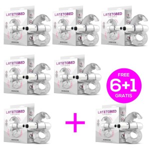 Pack 6+1 Horizon Vibrating Cockring Clear