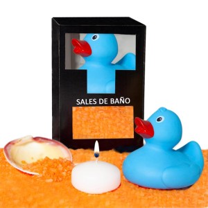 Set Bath Salts Aroma Mango, Duck, Candle And Shell 150 Gr