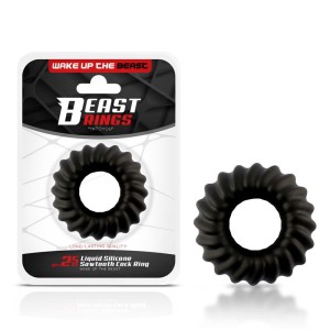 Penis Ring Sawtooth Liquid Silicone 25 Mm