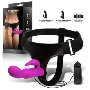 Hymax Strap-on Harness Multi-speed Vibe With Rabbit And Remote Control