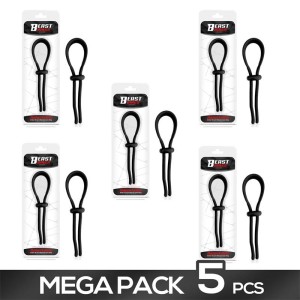 Pack Of 5 Penis Ring Adjustable Wider Arrest Solid Silicone