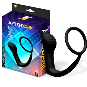 Carnelian Vibrating Anal Plug With Penis Ring