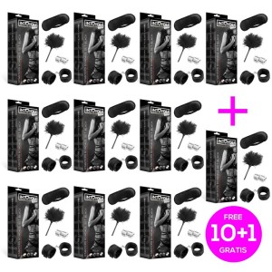 Pack 10+1 Starters Bondage Set 4 Pieces Black