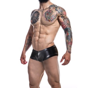 C4m Booty Shorts Leatherette Black