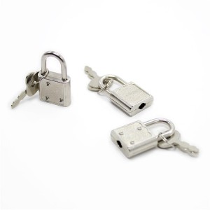 Silver Padlock With Keys