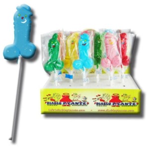 Lollipop Penis With Smile Fruit Flavor Asorted 1 Unit