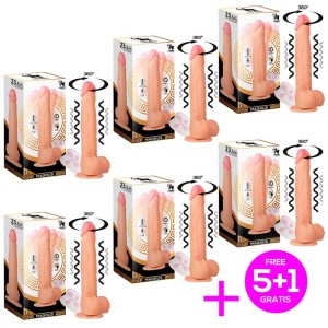 Pack 5+1 Magnus 3.0 Realistic Dildo Vibrator And Rotator Liquid Silicone