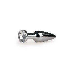 Metal Butt Plug No. 9 Silver/clear