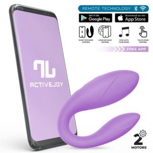 Couple Toy With App Flexible Silicone Lavender