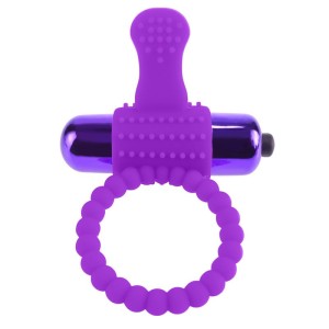 Silicone Ring With Bullet Purple